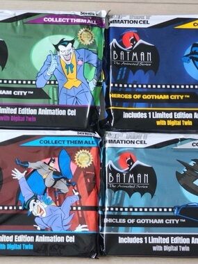 Batman The Animated Series Pop Art Animation Cel Series 1 Lot Of 4 2025 SDCC UCC